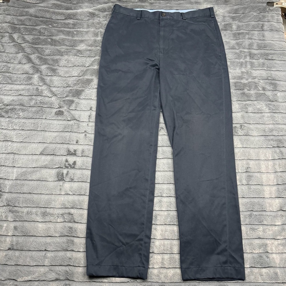 Brooks Brothers 346 Mens Clark Lightweight Advantage Chino Navy Blue Pants 34x34